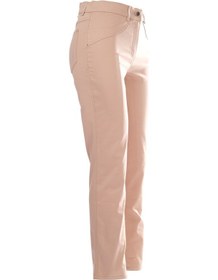 Resim Seleste Minimalist Yüksek Bel Kadın Pantolon - Regular Fit - Günlük & Ofis Bej 