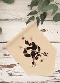 Resim Mutfak Duvar Dekoru, Pinterest Oda Dekoru, Boho Kanvas Flama Askılı Duvar Örtüsü Ve Süsü NO:469 - Renkli - 14 / 50 x 70 