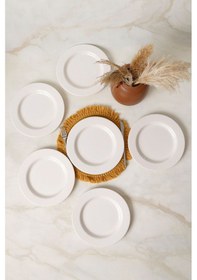 Resim Keramika Beyaz İyonya Servis Tabağı 26 Cm 6 Adet 006 Beyaz 