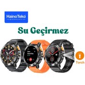 Resim BellaThec Haino Teko-6 Akıllı Saat AMOLED Ekran Su Geçirmez 3 Kayışlı El Feneri Özellikli 