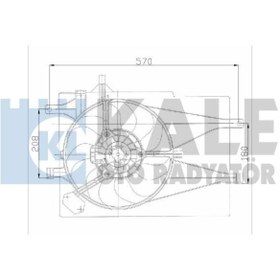 Resim KALE Fan Grubu Davlumbazlı Fıat Palıo-albea 1.2 8v 16v 98 09 Mt Klimalı Fan Motoru Davlumbazlıklr-0126222 