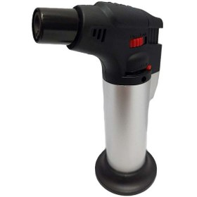 Resim Mini Turbo Torch Pürmüz Puro Alev Çakmak Açık Gri 