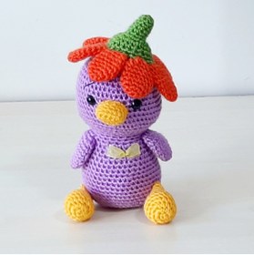 Resim nildamigurumi Amigurumi Örgü Oyuncak Civciv Mor 