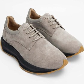 Resim Tamer Tanca Erkek Hakiki Deri Taupe Sneakers & Spor Ayakkabı 698 1053-6 Erk Ayk Sk23/24 Taupe Suet/taupe Nappa Taba 