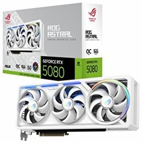 Resim Asus ROG Astral GeForce RTX 5080 White OC 16GB GDDR7 256Bit HDMI/DP Ekran Kartı 