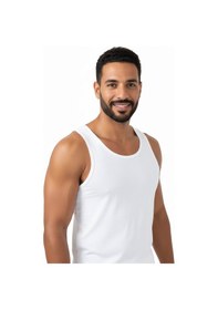 Resim Lüx Wood Erkek Lüx Pamuk Penye Atlet Premium Rahat Lüx Erşah Beyaz 