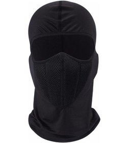Resim Açık Rüzgar Geçirmez Motosiklet Balaklava Siyah 
