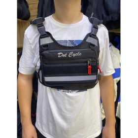 Resim Motosiklet Reflektörlü Gece Görüş Yelek ve Motosiklet Göğüs Çantası Yerli Üretim (Su Geçirmez) 