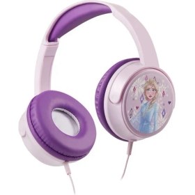 Resim Volkano Kablolu Mikrofonlu Kulaklık Disney Frozen Karlar Ülkesi Anna Elsa Kulaklık Lisanslı DY-6513-FZ2 5 Adet Sticker Ile Birlikte 