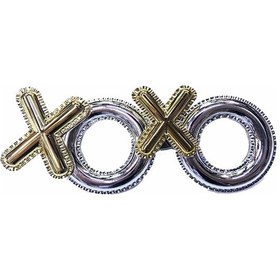 Resim Mey İthalat Gümüş Renk Xoxo Yazılı Parti Gözlüğü 17x7 Cm Diğer 