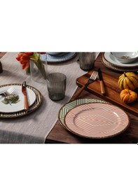 Resim Ortanca 6 Kişilik 24 Parça Porselen Yemek Takımı 