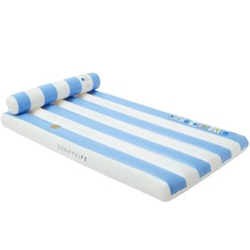 Resim Sunnylife | Luxe Lilo Mavi Çizgili Şişme Deniz Yatağı 