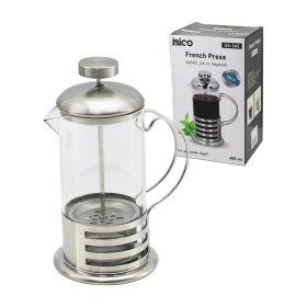 Resim Marsilyan French Press Metal Kafes - Metal Kapak 600ML Cam Bitki Süzgeçi (4887) 