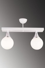 Resim Lambadar Capella Model Beyaz Krom Ikili Modern Spor Dikdörtgen Glop Beyaz Camlı Avize Beyaz Tek Ebat 0030-2Whtdikglopbeyazcam 