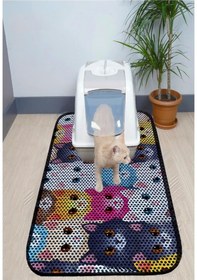 Resim Aktunç Elekli Tuvalet Desenli Önü Kedi Kumu Paspası 60x120 Cm Desen 10 