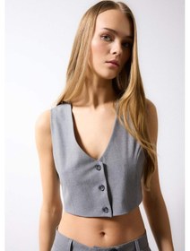 Resim DeFacto Crop Blazer Yelek C2574AX24SPGR28 