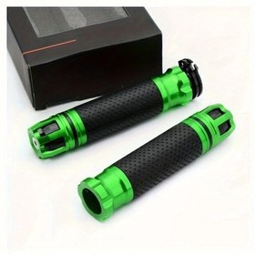 Resim Tongdashop Yeşil Renkli 22mm Ayarlanabilir Cnc Alüminyum Motosiklet Düz Gripli 7/8 İnç Universal Gidon 