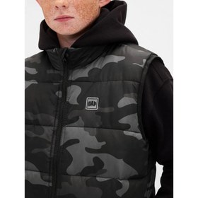 Resim GAP Erkek Çocuk Relaxed Cold Control Şişme Yelek Siyah - Siyah / S (6-7 Yaş) 