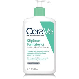 Resim Cerave köpüren temizleyici seramid i̇çerikli normal & yağlı ciltler yüz vücut 473ml 