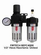 Resim Firetech FIRTECH BEFC4000 1/2" Hava Hazırlama Ünitesi (Filtre + Regülatör + Yağlayıcı) 