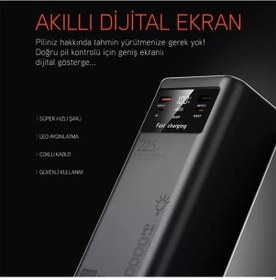 Resim Powerway Pd50 50.000 mah 22.5w Süper Hızlı Şarjlı Powerbank Siyah 