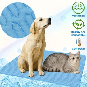 Resim [2025 Yükseltilmiş Buz-Şeffaf Seri] Kediler ve Köpekler İçin Soğutma Pedleri ve Uyku Yatağı - Teri Emici Yüzey - Kedinizi ve Köpeğinizi Yaz Boyunca Serin ve Rahat Tutar - Küçük, Orta ve Büyük Kediler ve Köpekler İçin Uygun, Ayrıca Her Vücut Tipi İçin Uygun (4 Boyut Mevcut) 