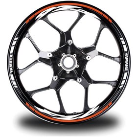 Resim kıbrıscık Turuncu Yamaha FZ6 Jant Sticker Etiket 