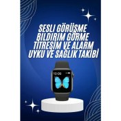 Resim Renkli Bluetooth Akıllı Saat, Sosyal Medya ve Arama Özelliği ile Çok Fonksiyonlu 