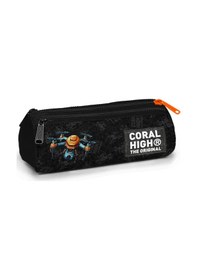 Resim Coral High Kids Siyah Drone Desenli Üç Bölmeli Kalem Çantası 11191 Siyah 