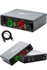 Resim Midex GLX-700GR Üst Segment Usb Stüdyo Ses Kartı 2 Giriş 2 Çıkış 24bit/192kHz 