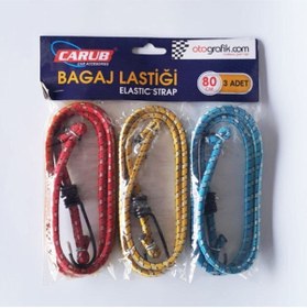 Resim Genel Markalar Carub Bagaj Lastiği 3'lü Paket 6 Kancalı (90 CM) 