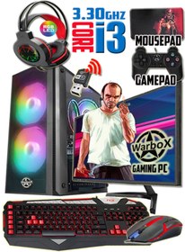 Resim WARBOX Papel Intel-i3 3.30ghz 16gb Ram 240gb Ssd 250gb Hdd R7 240-4gb E.kartı 20" Monitör Gaming Pc 