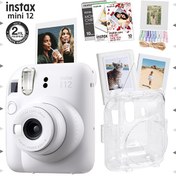 Resim Instax Mini 12 Beyaz Fotoğraf Makinesi-30'lu Film-Albüm-Mandal-Çerçeve ve Kılıf Mega Set 3 Fujifilm