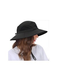 Resim Tezzgelsin Unisex Geniş Kenarlı Fileli Katlanabilir Şapka Siyah 