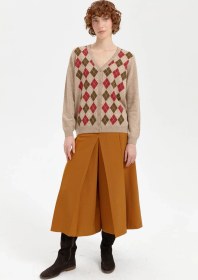 Resim Kadın V Yaka Önü Baklavalı Hırka K.bej K.bej 