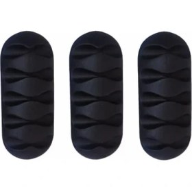 Resim Mcreative 3 Adet 5 Kanallı Kablo Tutucu Sabitleyici Kablo Düzenleyici Kablo Sabitleyici 