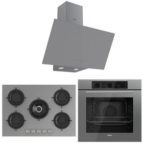 Resim Ferre RS Serisi QBL62CPR - RS038 - D079 5 Gözlü Gri Ankastre Set 