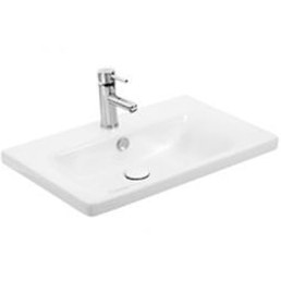 Resim Sanovit Soft 55 CM Konsollu Oval Köşeli Lavabo Beyaz 