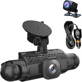 Resim Blelsa 4 Kanallı Dash Kamera, Arabalar İçin Ön+Arka+Sol+Sağ Dash Kamera, 360° Dönebilen Kamera, 1080P Full HD Dash Kamera, Döngü Kaydı, R, Gece Görüşü, Kaza Kilidi 