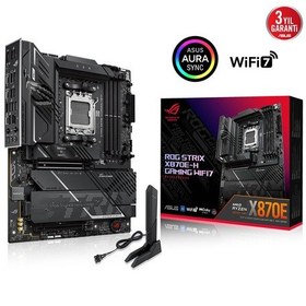 Resim Asus Rog Strıx X870e-h Gamıng Wıfı7, 4xddr5, 4xm.2, Dp, Hdmı, Type-c, Pcıe 5.0, Wi-fi 7, Bluetooth V5.4, Am5 Soket Gamıng Anakart 