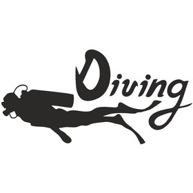 Resim Scuba Diving Tüplü Dalış Sticker 01704 