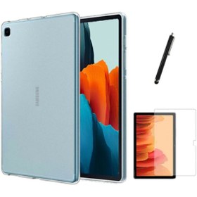 Resim Fibaks Galaxy Tab A7 Lite T220 T225 Uyumlu Tablet Kılıf Ekran Koruyucu Kalem Süper Silikon Şeffaf 