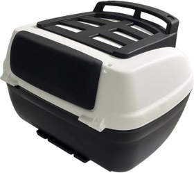 Resim WHEELIE XT60-W 40 Litre Motosiklet Arka Çanta Beyaz Su Geçirmez ABS Top Case Bagaj Üniversal 