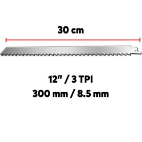 Resim Tilki Kuyruğu Kemik Kesme Testeresi Kurban Et Paslanmaz Çelik Bıçak Buz Kesme Ağzı Ucu 30 cm (5 Adet) 