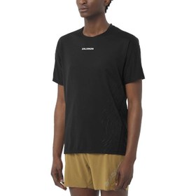 Resim Salomon Sense Aero Graphic Erkek Siyah Koşu Tişört 