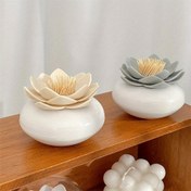 Resim Lotus Esintili Kürdan Dispenseri - Mutfak, Restoran, Ev ve Ofis Kullanımı için Sevimli Plastik Saklama Kutusu, Yaratıcı, Konteyner 