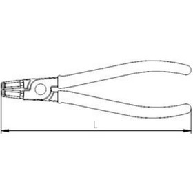 Resim Izeltaş 3331 Iç Segman Pensesi Eğri Yaysız 210Mm 