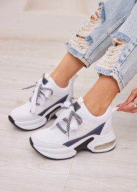 Resim Ayakkabı Delisiyim Gizli Dolgu Topuklu Kadın Beyaz Spor Ayakkabı Sneaker – Air Tabanlı, Fosris 