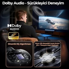 Resim Soundpeats Clip1 Hi-Res Ldac Open-Ear Enc Ows Bluetooth 5.4 Kablosuz Kulaklık Siyah 