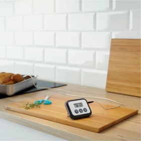 Resim IKEA Fantast Termometre Zaman Ölçer Siyah 250°C Mıknatıslı Tasarım ile Pratik Kullanım 